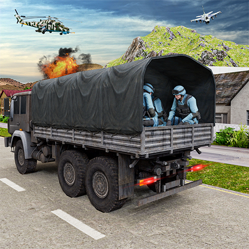 Play Army Machine Transporter Truck